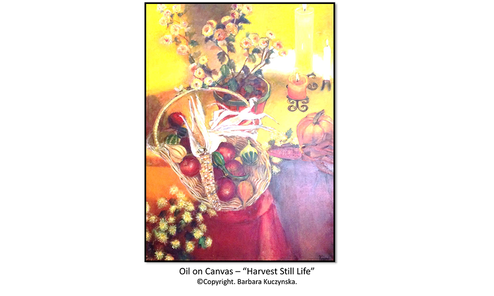Oil On Canvas – “Calla Lilies”   Copyright. Barbara Kuczynska.