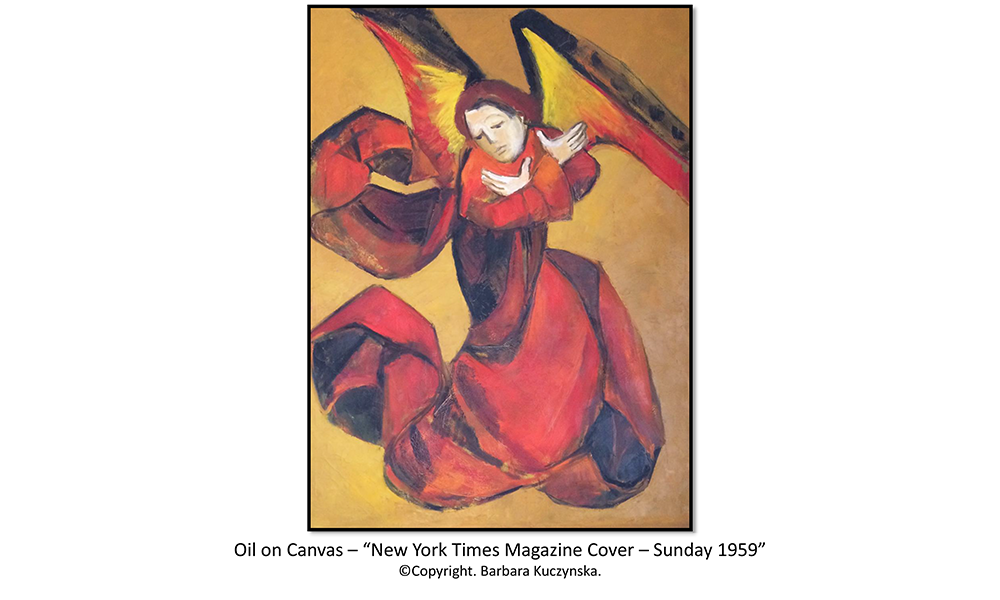 Oil On Canvas – “New York Times Magazine Cover – Sunday 1959”   Copyright   Barbara Kuczynska.