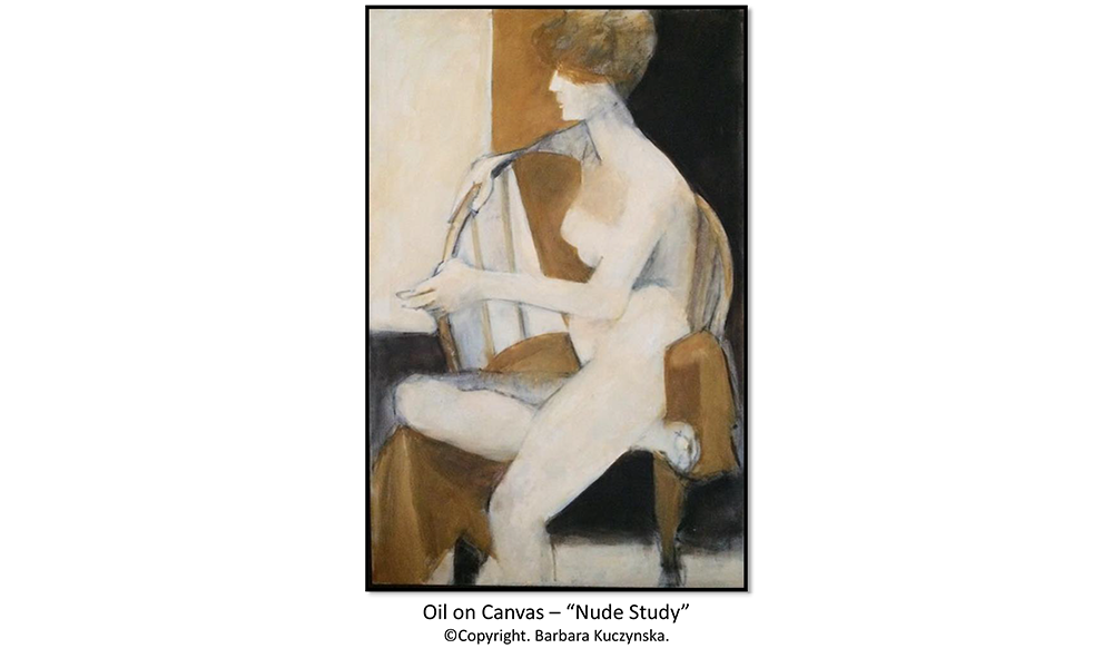 Oil On Canvas – “Nude Study”   Copyright. Barbara Kuczynska.