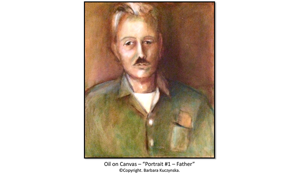 Oil On Canvas – “Portrait #1 – Father”   Copyright. Barbara Kuczynska.