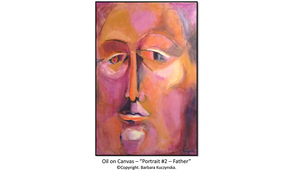 Oil On Canvas – “Portrait #2 – Father”   Copyright. Barbara Kuczynska.